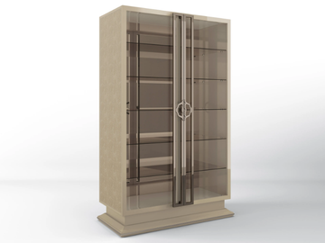 CONCORDE - Solid wood sideboard with glass hinged doors by BRUNO ZAMPA - view 3